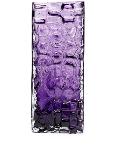 Polspotten Relief Glass Vase (53cm X 15cm) In Purple