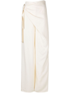 GAUGE81 NEUTRAL CARLOW DRAPED STRAIGHT TROUSERS