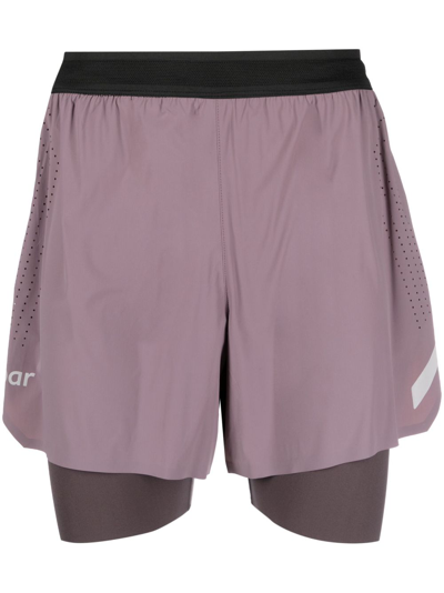 Soar Purple Dual Layered Running Shorts