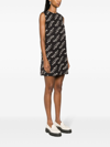 Kenzo X Verdy Monogram-pattern Minidress In Black