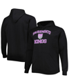 Profile Men's Black Sacramento Kings Big And Tall Heart And Soul Pullover Hoodie In Black