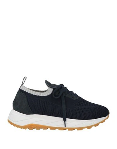 Andrea Ventura Firenze Man Sneakers Midnight Blue Size 12 Synthetic Fibers In Blue