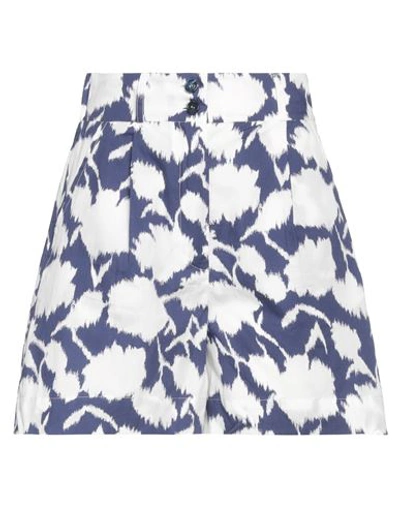 WOOLRICH WOOLRICH WOMAN SHORTS & BERMUDA SHORTS BLUE SIZE M COTTON