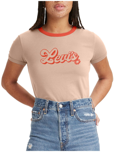 Levi's Womens Tee Logo T-shirt In Beige