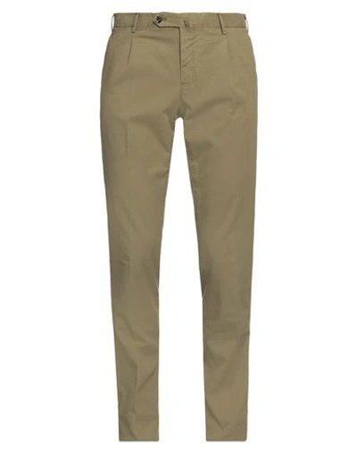 Pt Torino Man Pants Military Green Size 38 Lyocell, Cotton, Elastane