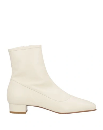By Far Woman Ankle Boots White Size 8 Soft Leather