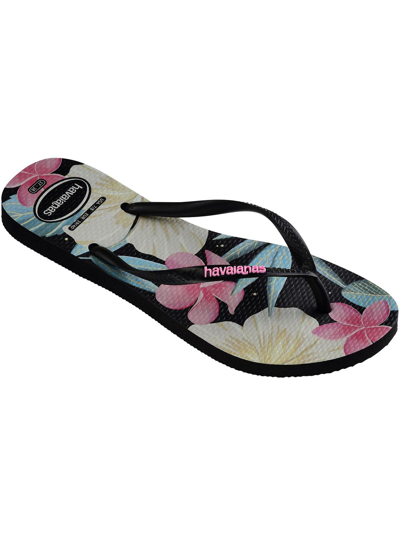 Havaianas Slim Floral-print Rubber Flip-flops In Multi