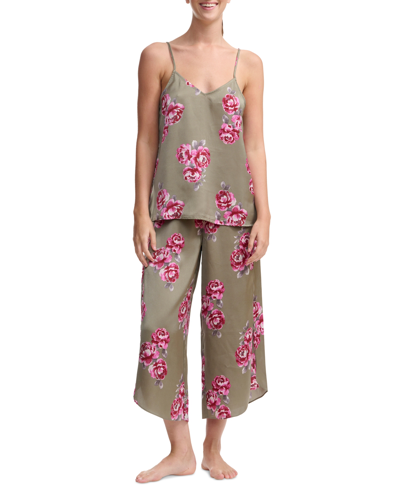 Splendid Women's 2-pc. Printed Cropped Pajamas Set In Amour Floral