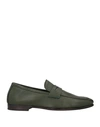 Andrea Ventura Firenze Man Loafers Military Green Size 10.5 Leather