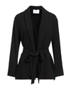 Soallure Woman Blazer Black Size 4 Polyester, Elastane