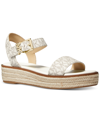 Michael Kors Richie Logo Platform Espadrille Sandal In Vanilla