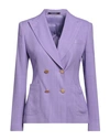 Tagliatore 02-05 Woman Blazer Purple Size 10 Viscose, Polyamide, Lyocell In Purple