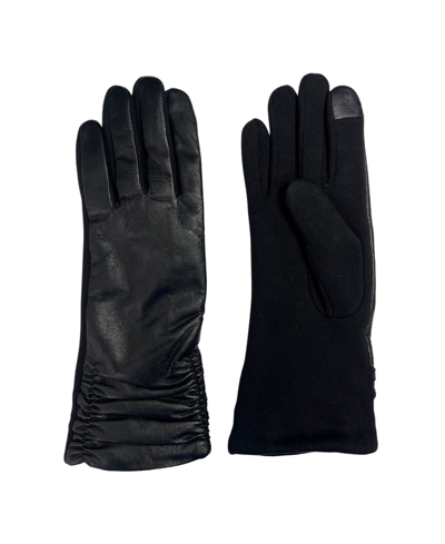 Marcus Adler Genuine Leather Touchscreen Glove In Black