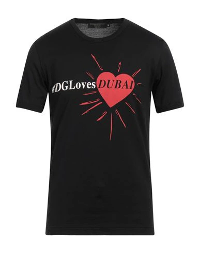 Dolce & Gabbana Man T-shirt Black Size 40 Cotton