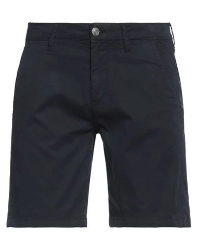 Guess Man Shorts & Bermuda Shorts Navy Size 27 Organic Cotton, Cotton, Elastane In Navy Blue