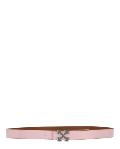 Off-white Reversible Arrow Belt In Pink