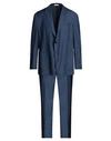 Boglioli Man Suit Slate Blue Size 46 Virgin Wool, Lyocell, Elastane