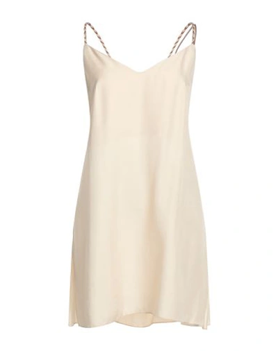 Maliparmi Malìparmi Woman Mini Dress Beige Size 8 Viscose, Acetate