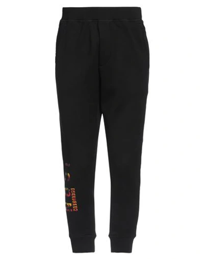 Dsquared2 Man Pants Black Size M Cotton, Elastane