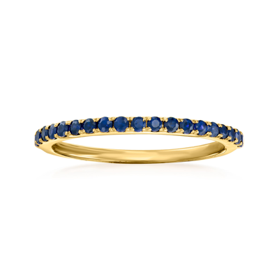 Rs Pure Ross-simons Sapphire Ring In 14kt Yellow Gold In Blue