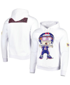 Freeze Max Men's And Women's  White Rugrats Chuckie Wide Open Football Pullover Hoodie In White