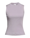 Brunello Cucinelli Woman T-shirt Lilac Size L Cotton, Brass In Purple