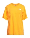 The North Face Woman T-shirt Orange Size M Cotton