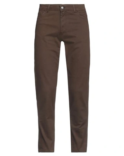 Liu •jo Man Man Pants Brown Size 30 Cotton, Elastane In Brown