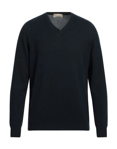 120% Lino Man Sweater Midnight Blue Size S Cashmere, Virgin Wool