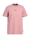 Balr. Man T-shirt Pastel Pink Size M Cotton, Polyester