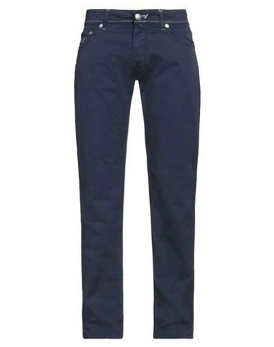 Jacob Cohёn Man Pants Navy Blue Size 33 Cotton, Elastane