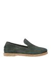 Andrea Ventura Firenze Man Loafers Emerald Green Size 10 Soft Leather In Green