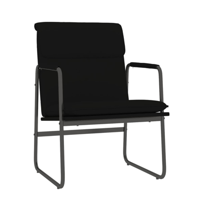 Vidaxl Lounge Chair Black 21.7"x25.2"x31.5" Faux Leather