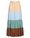Dixie Woman Maxi Skirt Beige Size M Cotton, Polyamide, Elastane