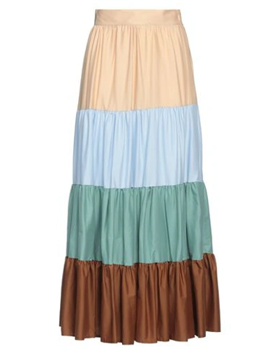 Dixie Woman Maxi Skirt Beige Size S Cotton, Polyamide, Elastane