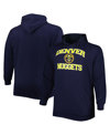PROFILE MEN'S NAVY DENVER NUGGETS BIG AND TALL HEART AND SOUL PULLOVER HOODIE