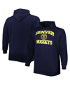 Profile Men's Navy Denver Nuggets Big And Tall Heart And Soul Pullover Hoodie In Navy