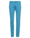 Jacob Cohёn Man Pants Azure Size 33 Cotton, Elastane In Blue