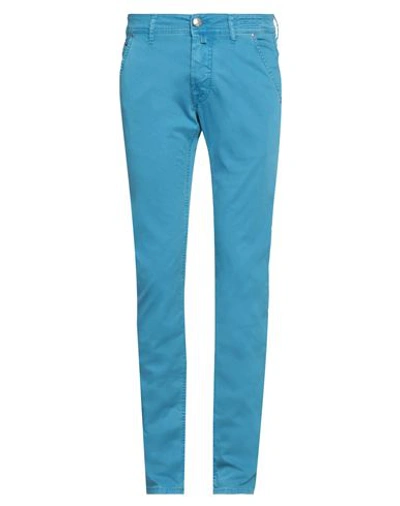 JACOB COHЁN JACOB COHЁN MAN PANTS AZURE SIZE 30 COTTON, ELASTANE