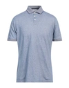 Alessandro Gherardi Man Polo Shirt Blue Size L Cotton In Blue