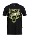 Plein Sport Man T-shirt Black Size L Cotton, Elastane