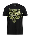 Plein Sport Man T-shirt Black Size M Cotton, Elastane