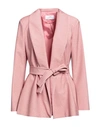 Soallure Woman Blazer Pink Size 8 Viscose, Polyester, Polyamide, Elastane