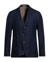 Brunello Cucinelli Man Blazer Midnight Blue Size 36 Linen, Wool, Silk