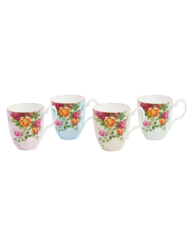 Royal Albert Old Country Roses Mug 13.5 Fluid Oz, 4 Piece Set, Service For 4 In Multi