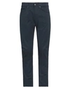 Dondup Man Pants Navy Blue Size 31 Cotton, Elastane