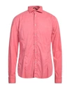 Ploumanac'h Man Shirt Magenta Size 16 ½ Cotton, Elastane