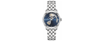 Hamilton Jazzmaster Open Heart Lady Auto In Blue