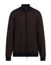 Gran Sasso Man Cardigan Cocoa Size 50 Virgin Wool In Brown
