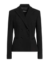 Dondup Woman Blazer Black Size 6 Viscose, Polyamide, Elastane